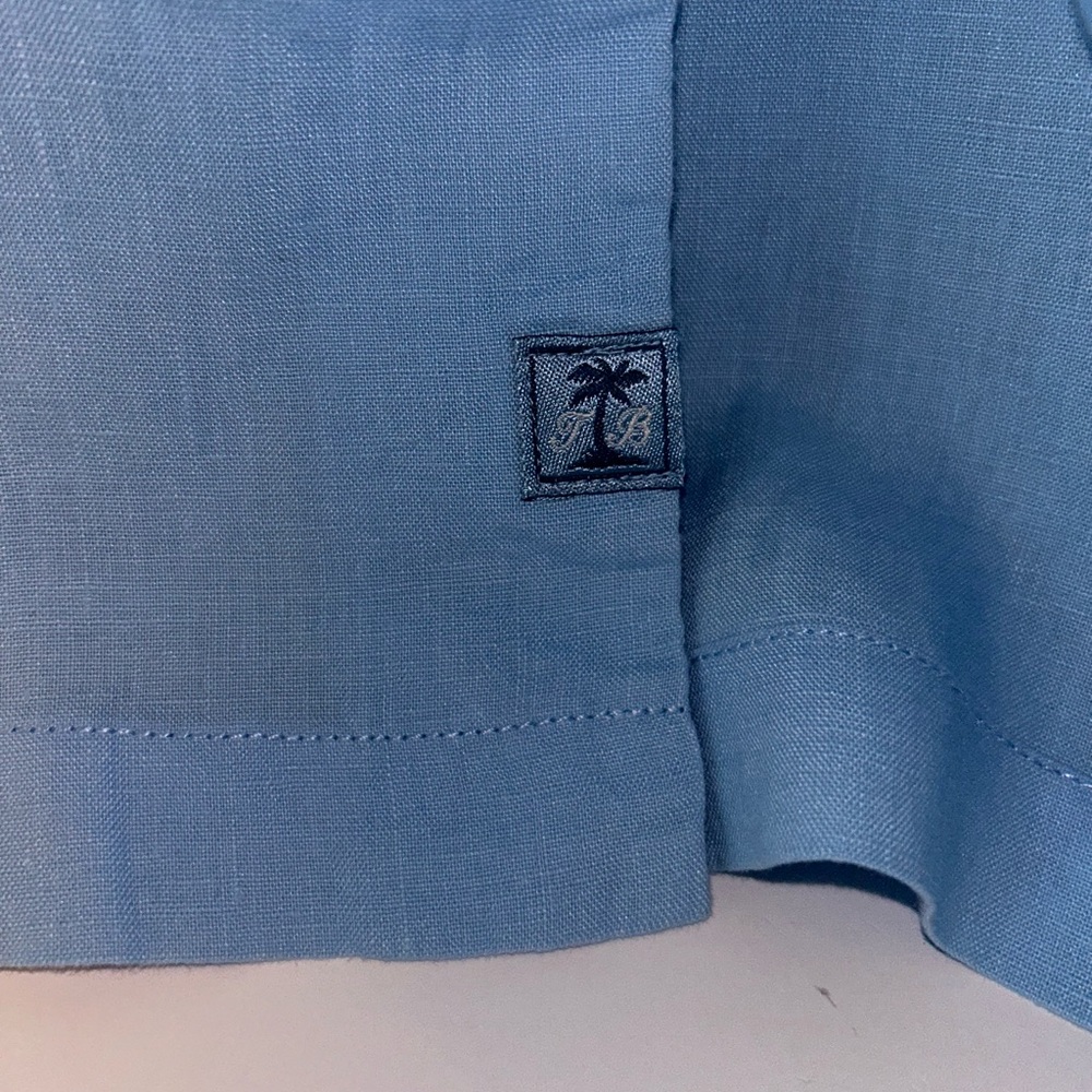Tommy Bahama men’s Paradise Bound Smooth Sailing 100% linen blue shirt size XL - Picture 11 of 11